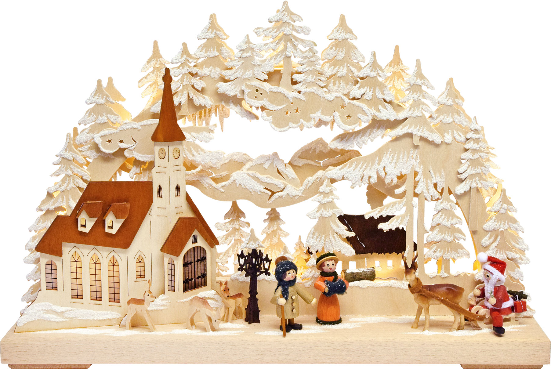 3D-Schwibbogen kl., Weihnachtsmorgen