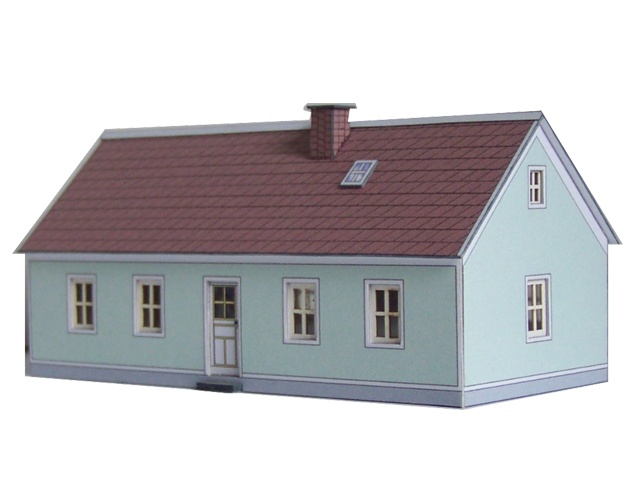 112-03-1 - 1-geschossiges Wohnhaus mit hellgrünen Putz