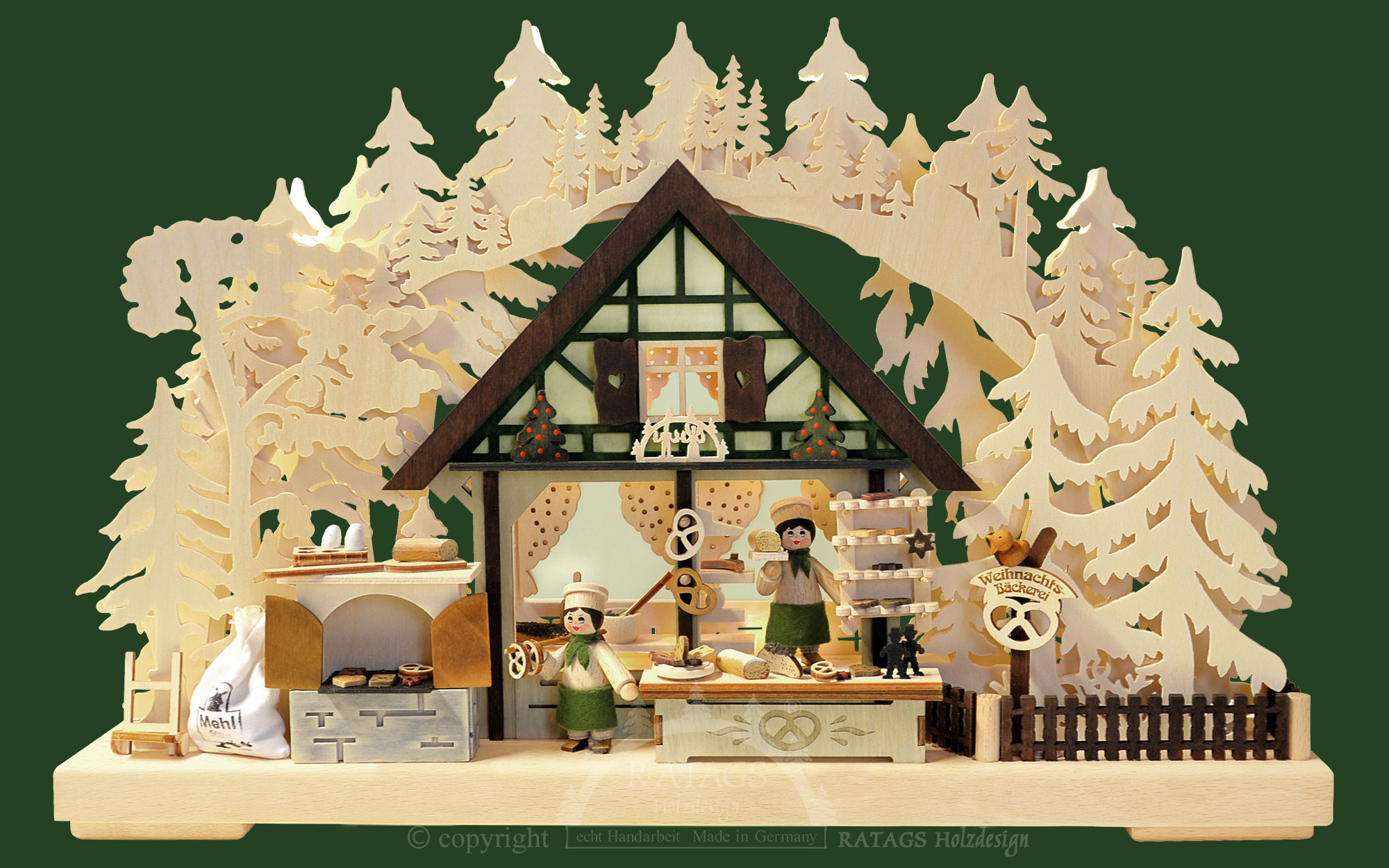 3D-Schwibbogen kl., Weihnachtsbäckerei