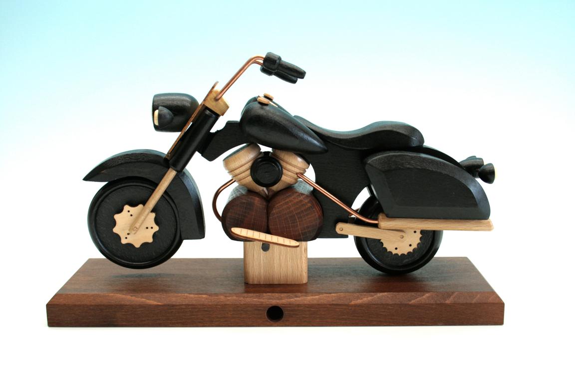 Raeuchermotorrad Chopper schwarz  27 x8 x 16cm
