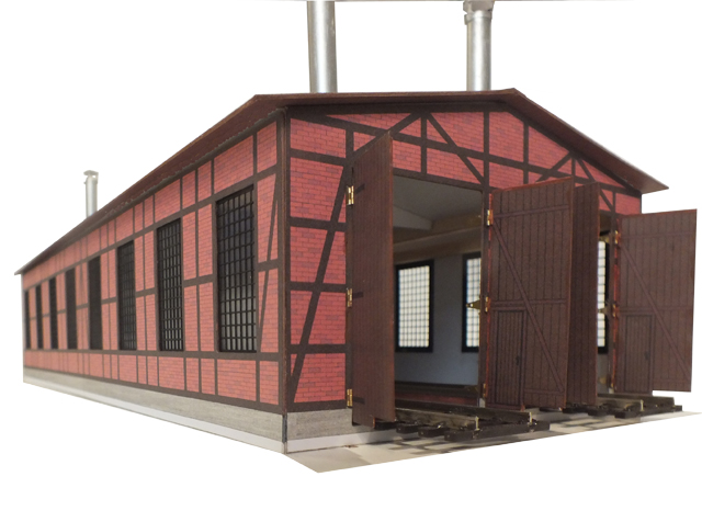03-14-2-H0 - Sächs. Einheitsbau  Lokschuppen - 2 ständig - BR 52