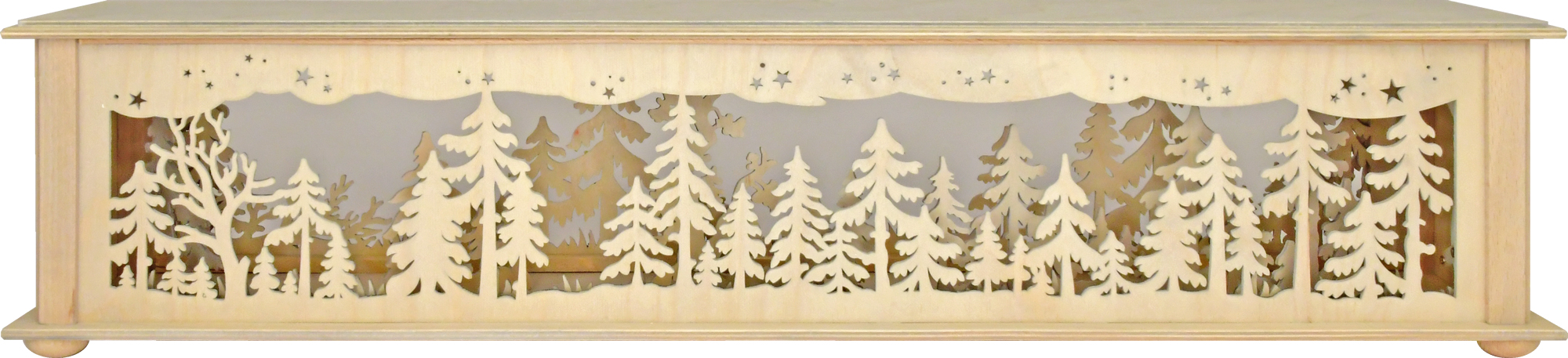 Raumleuchte mittelgr., 70cm Waldlichtung handbemalt grau