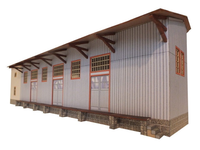 02-16-3-2-H0 - Bahnhof Rabenau - Güterschuppen