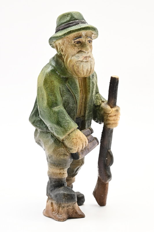 Jäger, Flinte, Fernglas, coloriert 90 mm