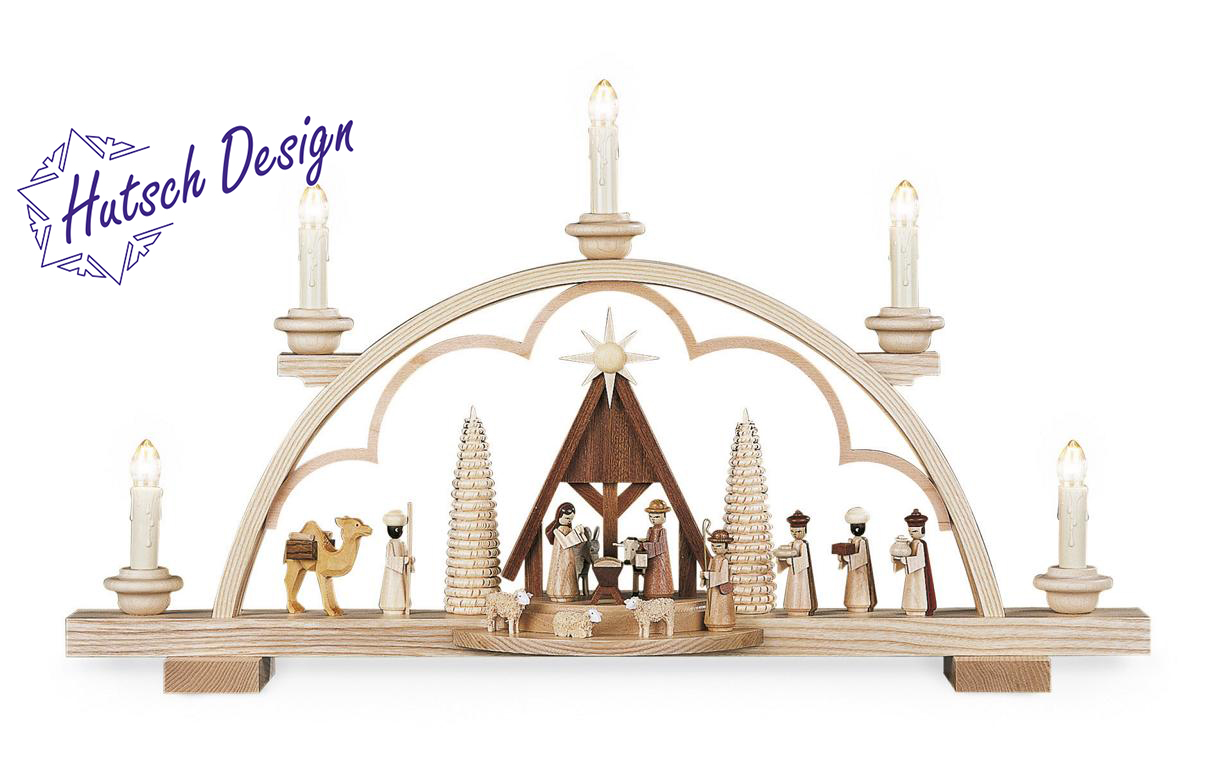 Schwibbogen Christi Geburt mit Krippe
