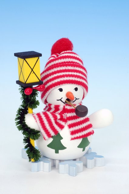 Räuchermann Schneemann mit Laterne - nur noch 1 Stück