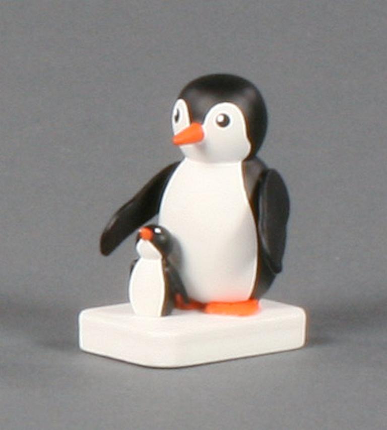 Pinguin Mutter mit Kind 4cm
