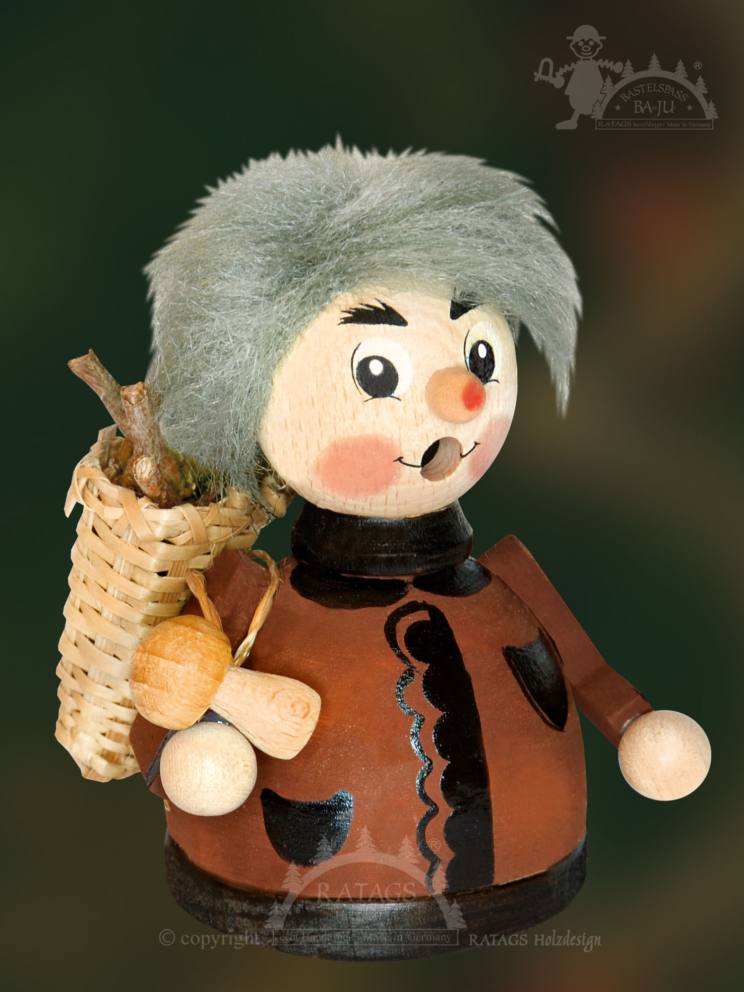 Räuchermännchen zum Basteln, Moppel, Waldfrau