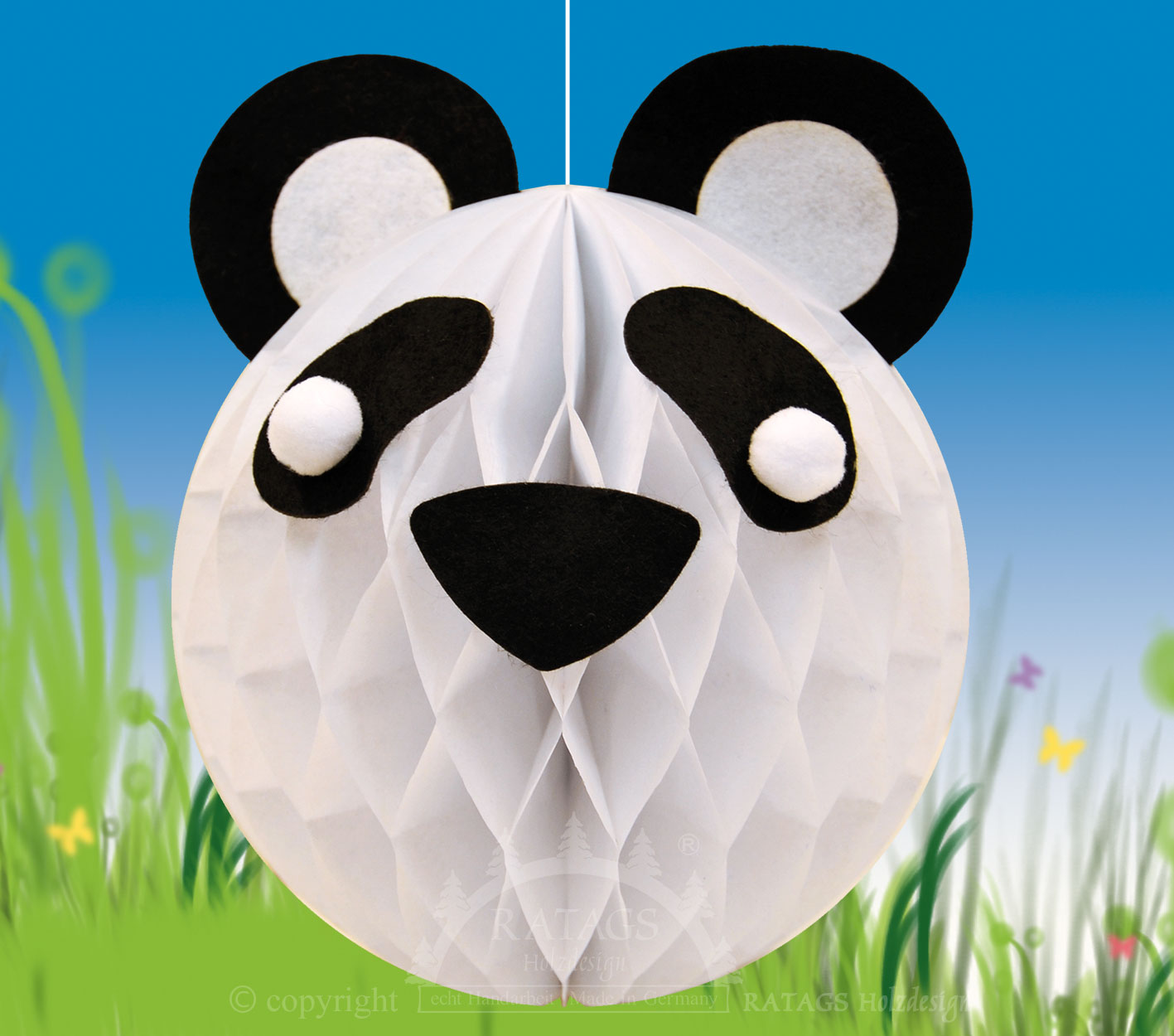 Bastelset, Wabenfigur, Panda, groß