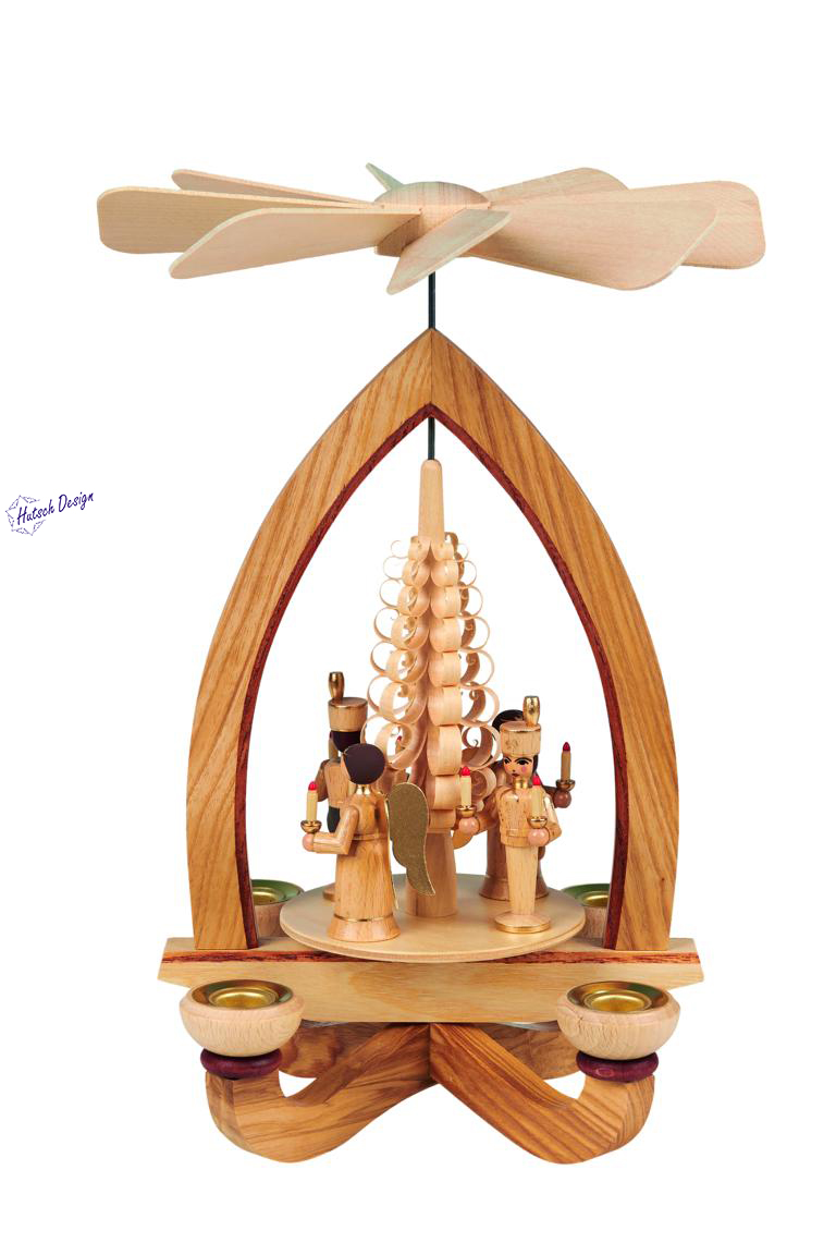 Pyramide mit Lichterengel & -bergmann (natur)