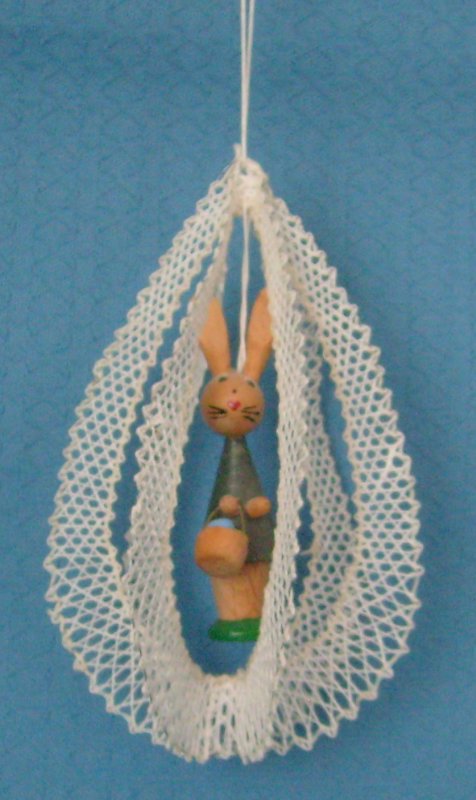 Osterei mit Osterhase blau - vorrätig 3 Stück