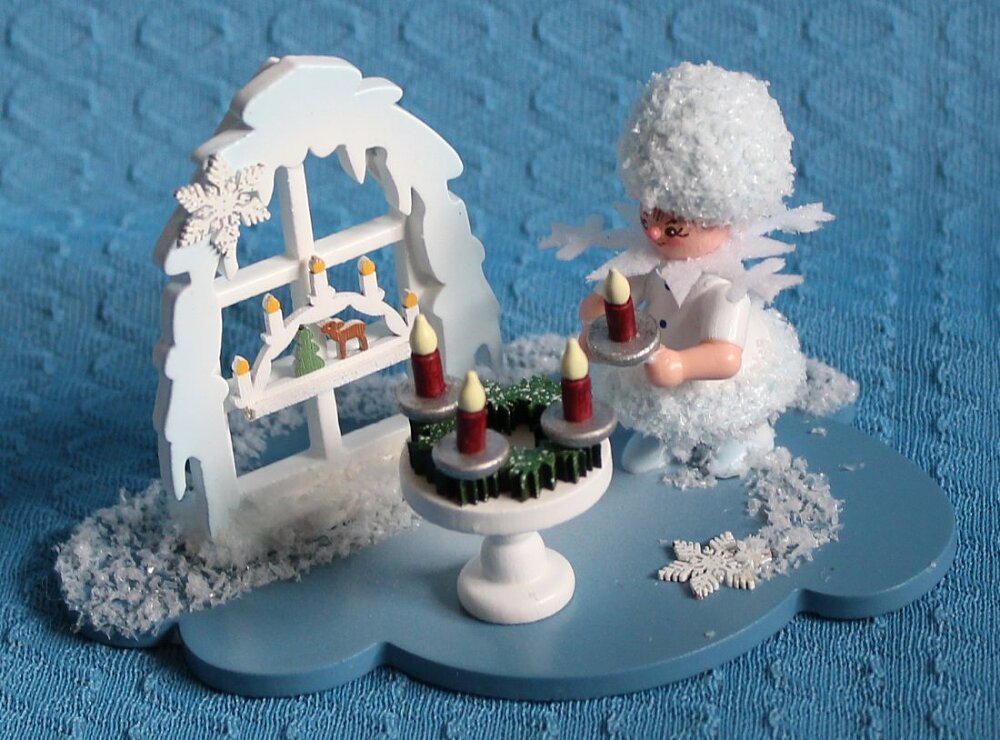 Schneeflöckchen mit Lichterkranz - vorrätig 1 Stück