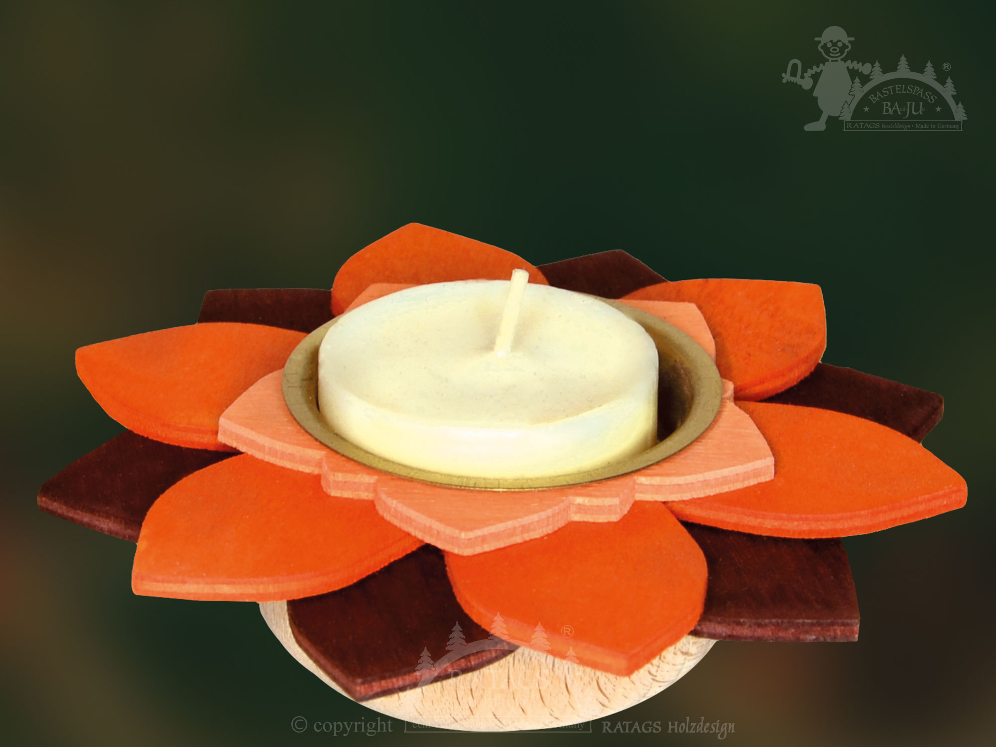 Teelichtblumen zum Basteln, 2er Set