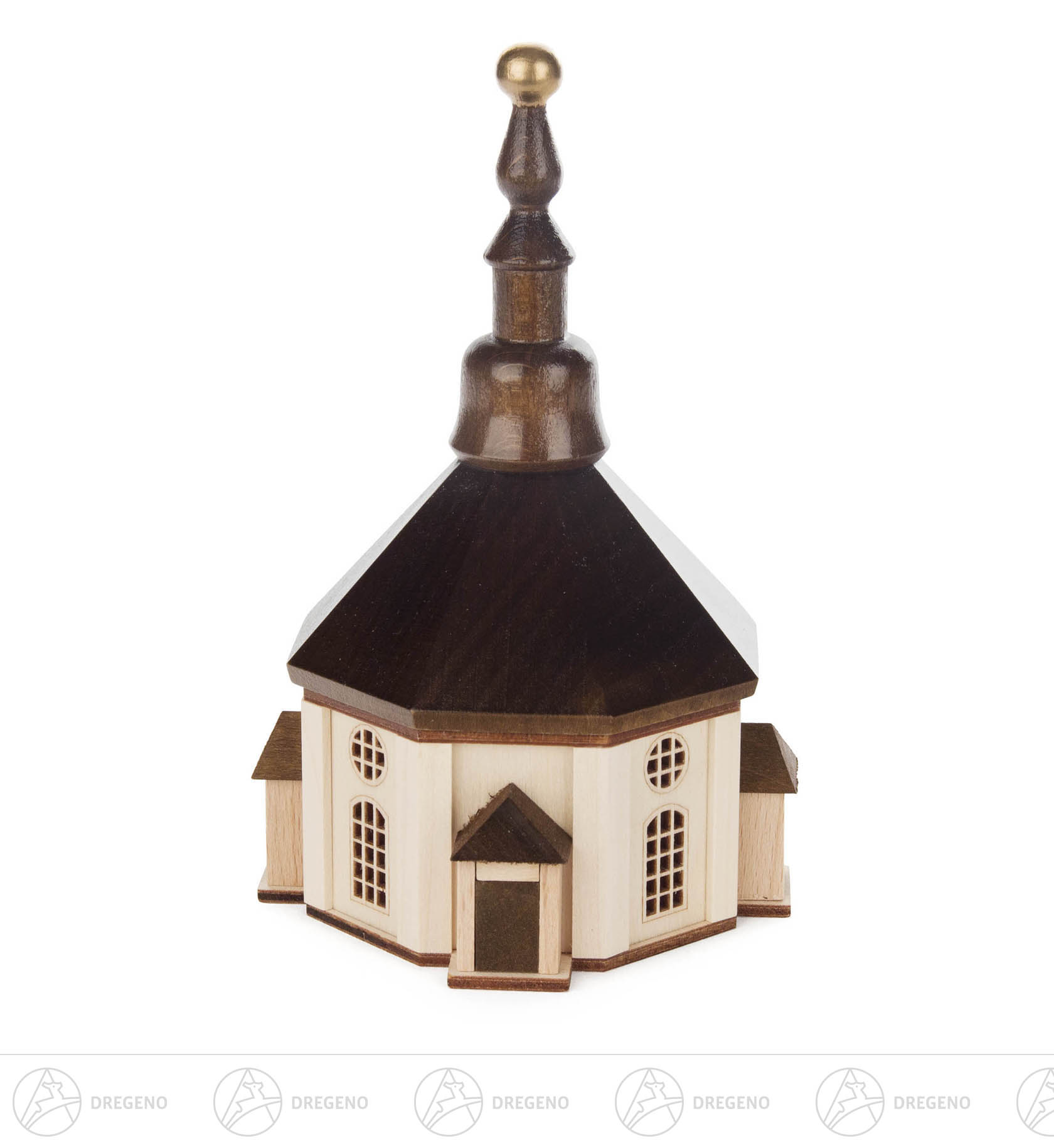 Lichterhaus Seiffener Kirche klein 14cm