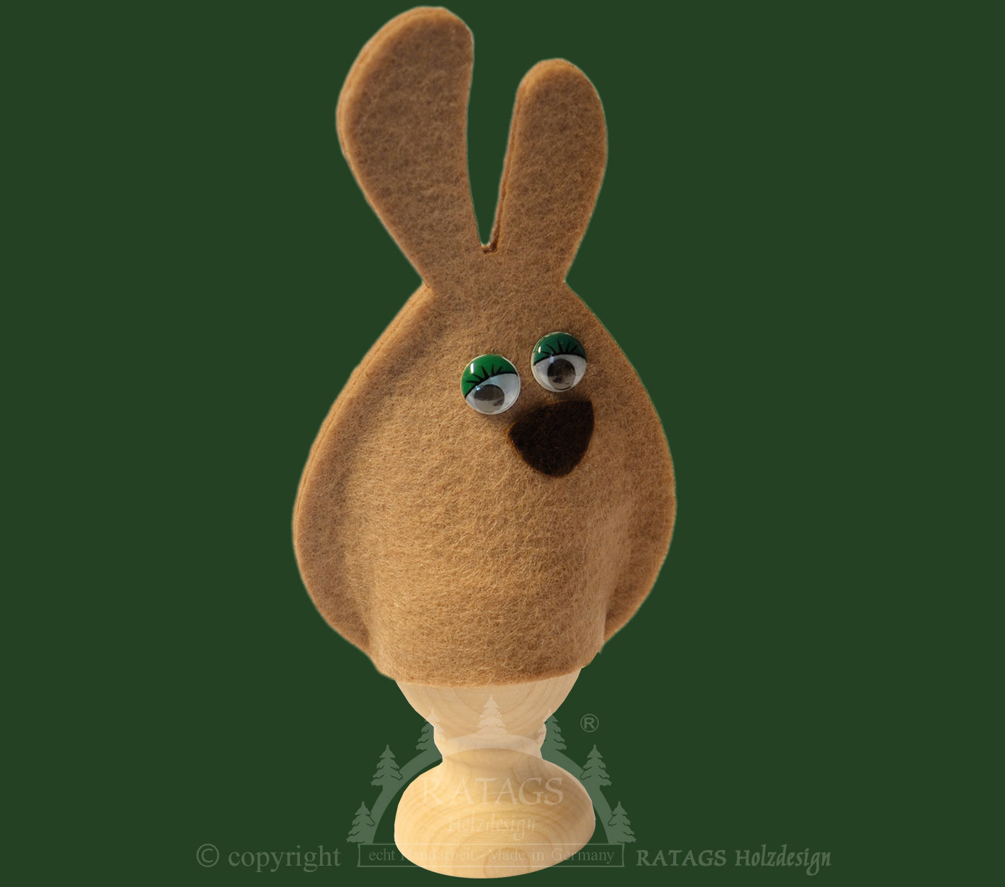 Eierwärmer Hase zum Basteln, Material Filz, mit Wackelaugen