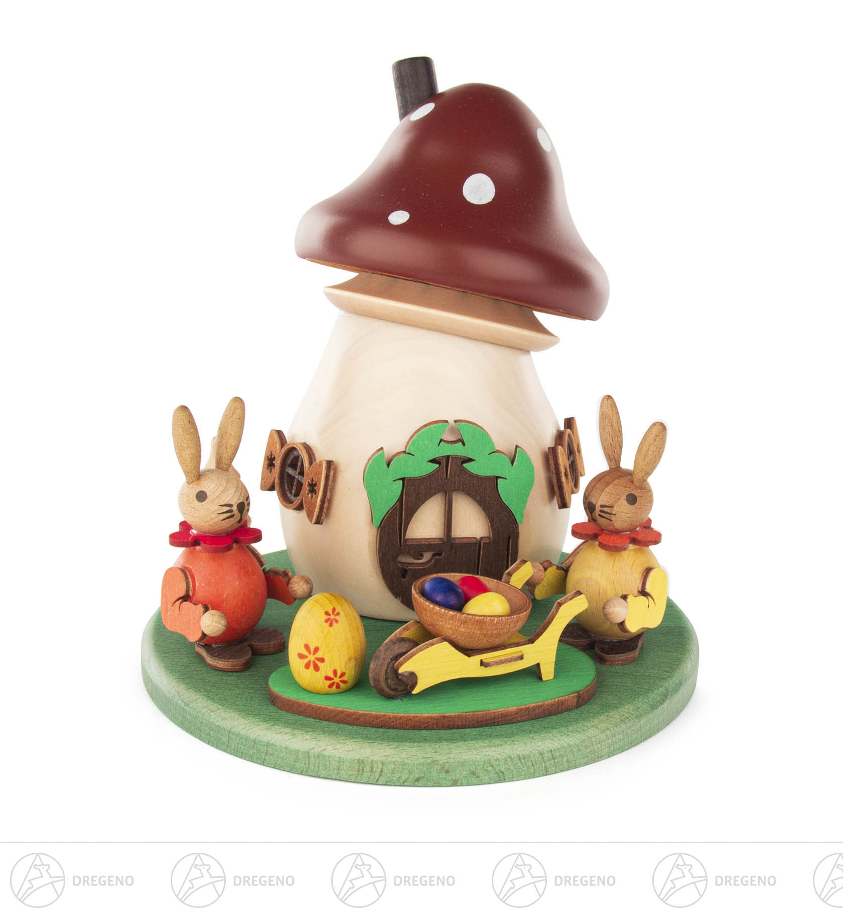 Räucherpilz mit Osterhasen 16cm