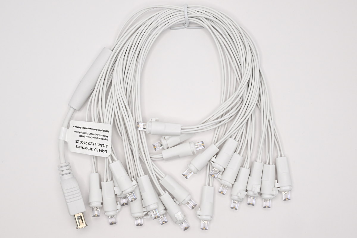 USB Lichterkette 20-fach VOLL-USB ohne Schalter