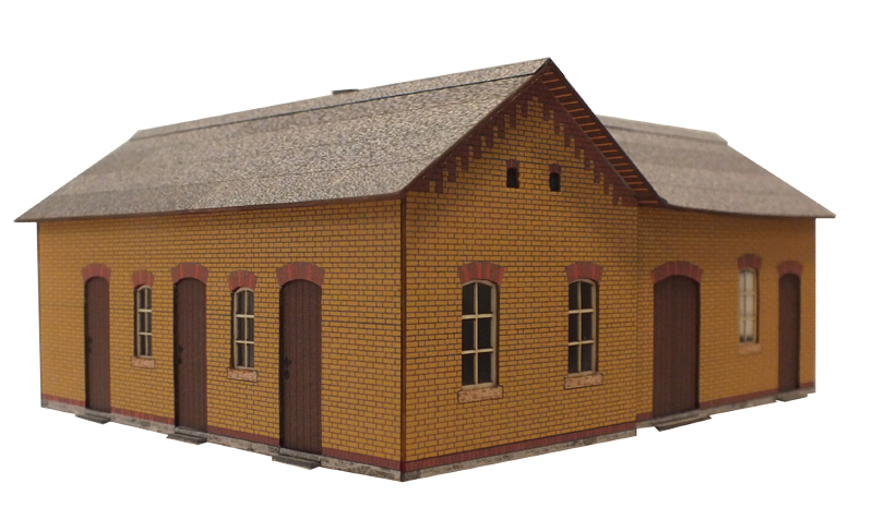 03-20-2-H0 - Bahnhof Brandis - Wirtschaftsgebäude