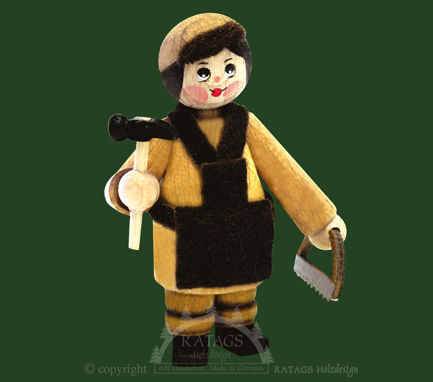 Figur, Handwerker, natur, Hammer, Säge