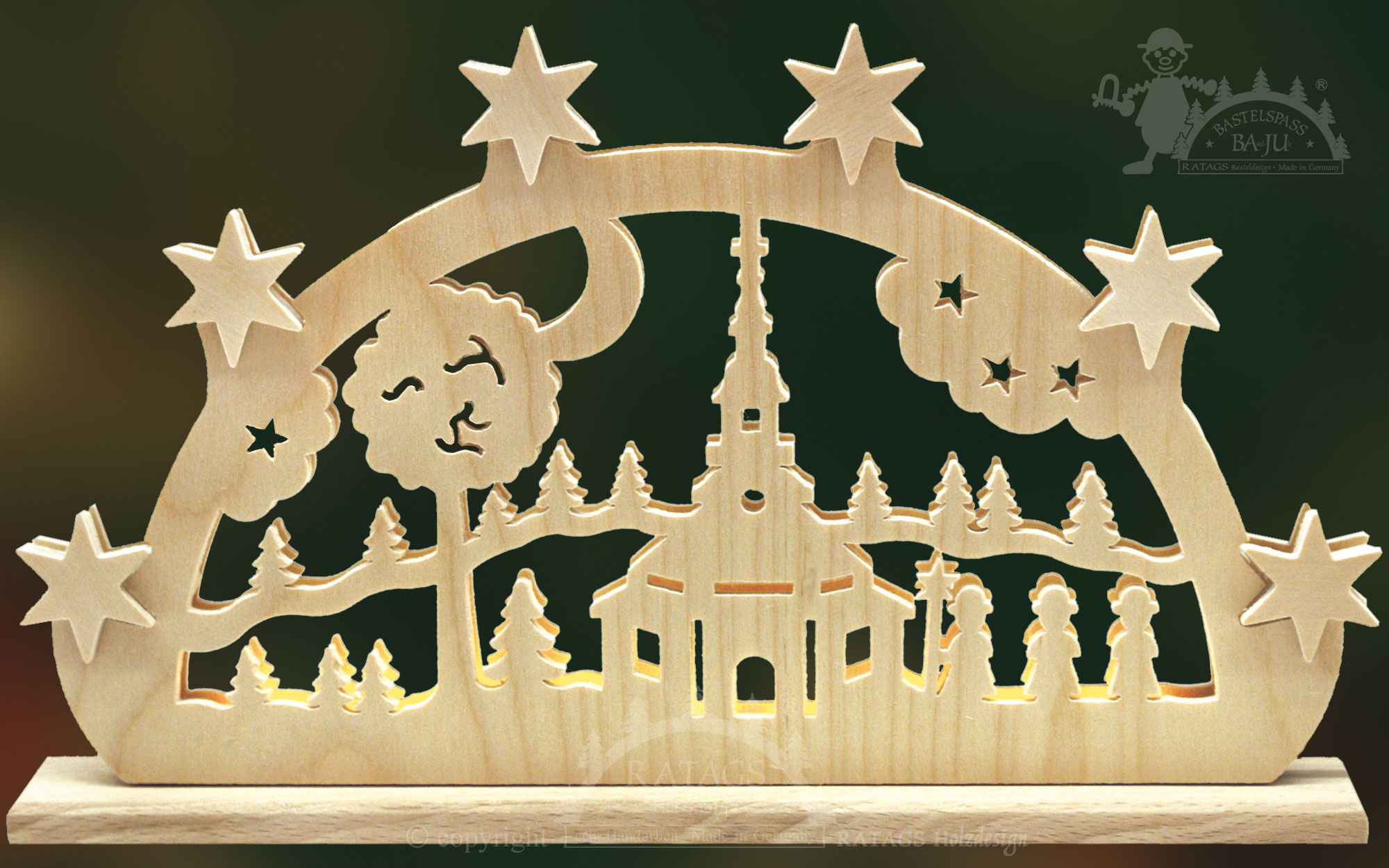 Schwibbogen mit LED zum Basteln Kurrendesänger