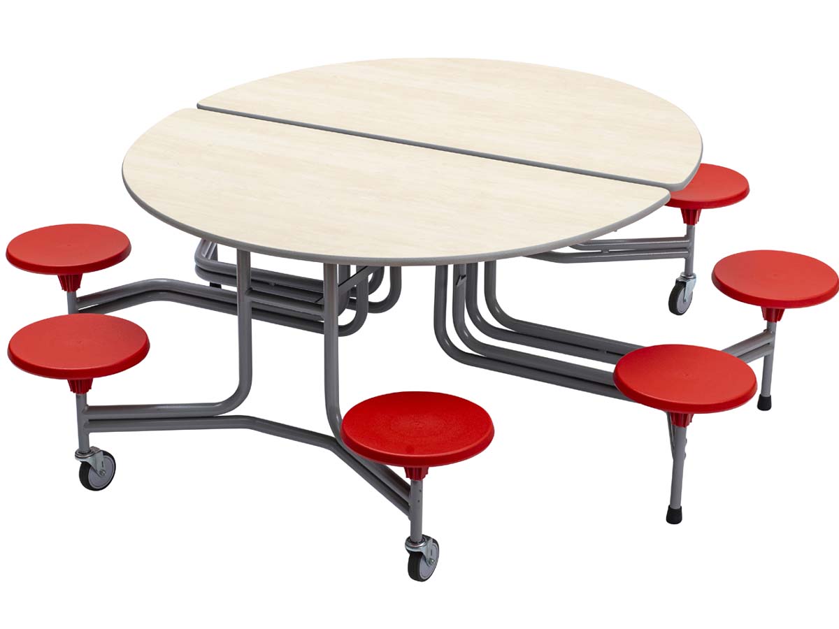 8-er-Tisch-Sitzkombination oval