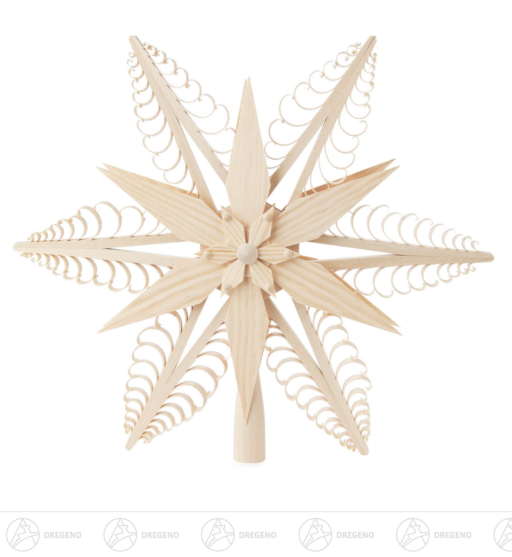Christbaumspitze Spanstern,natur Durchmesser 31cm