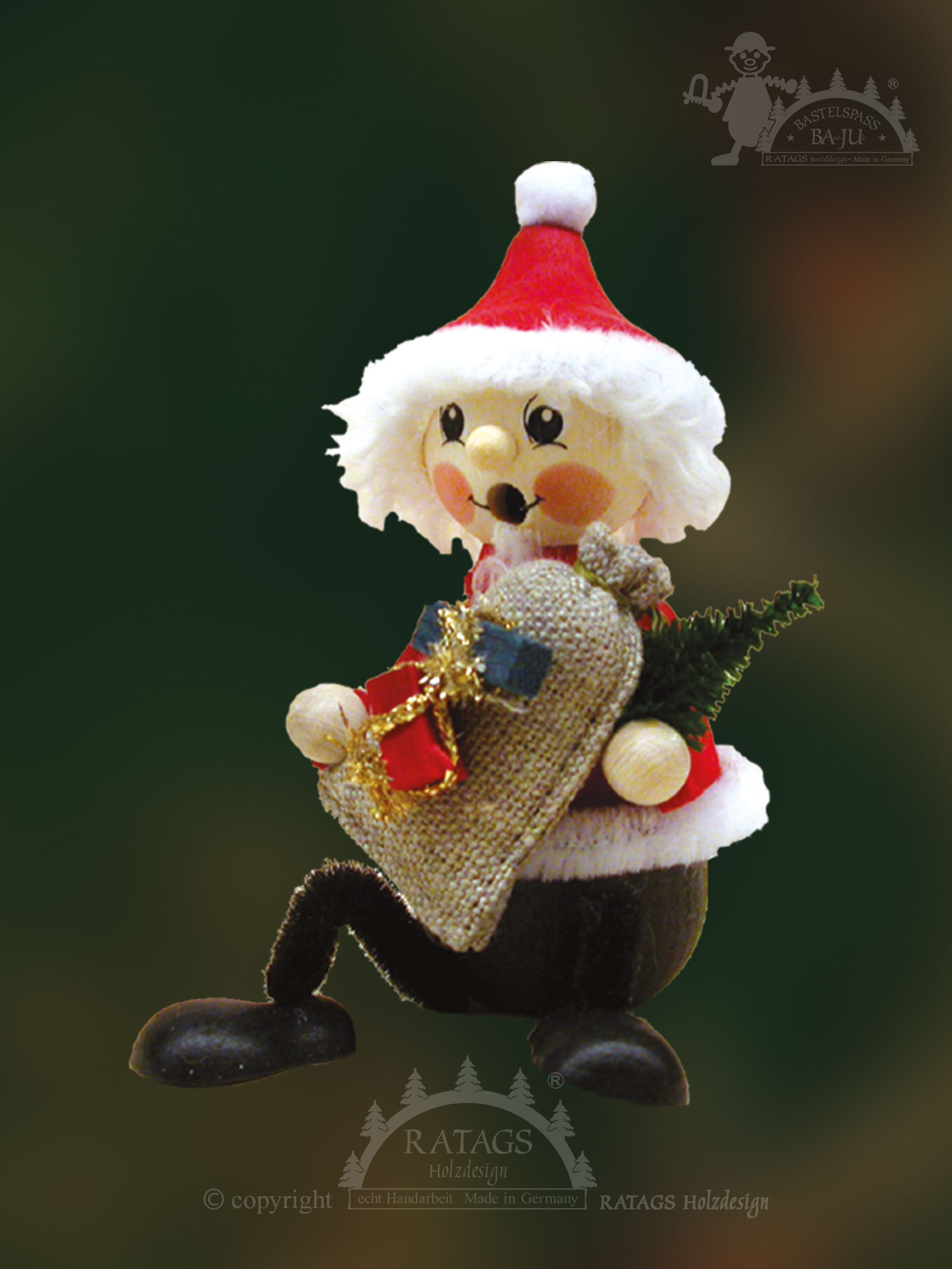 Räuchermännchen zum Basteln, Weihnachtsmann