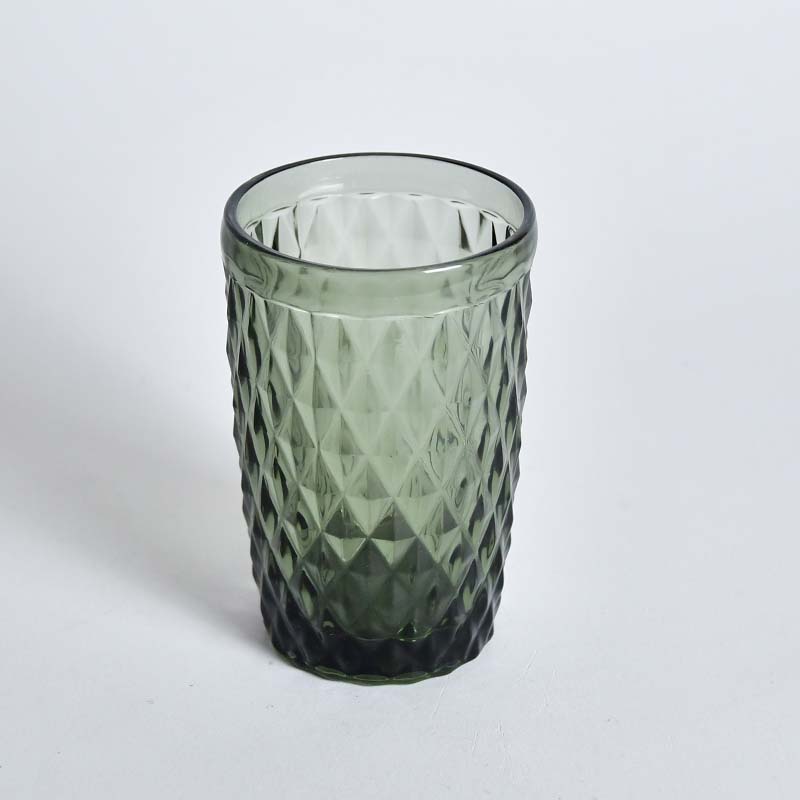 Trinkglas Aurora, 2 sort., H 13 cm, Glas durgefärbt, grau, Glanz